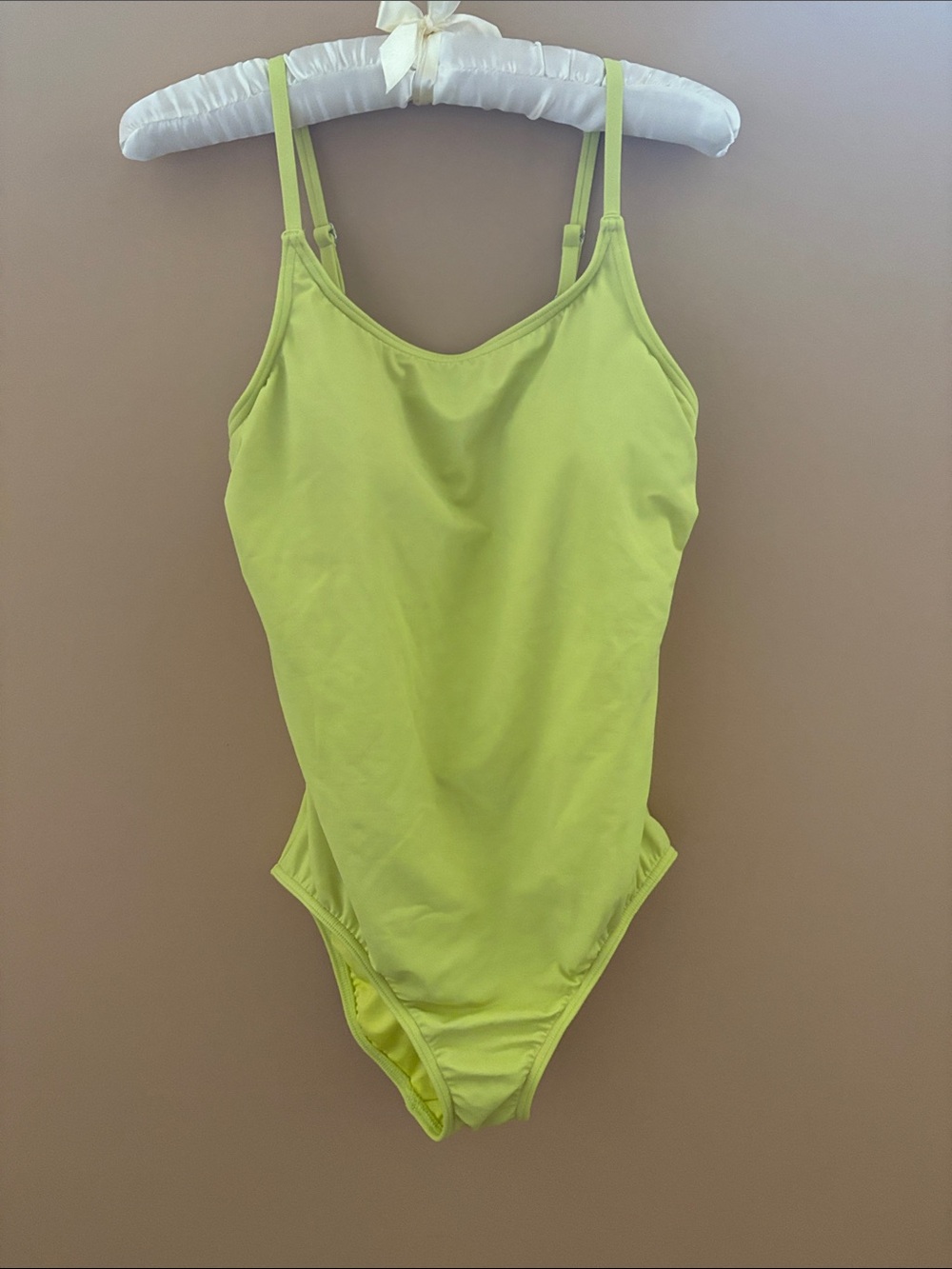 Lands' End Vibrant Lime Green One-Piece Swim Suit